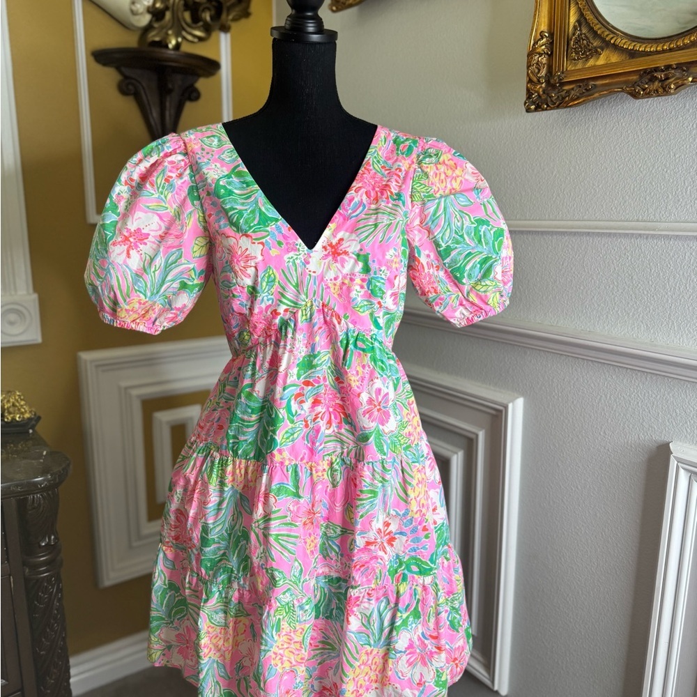 Lilly Pulitzer
Nalani Dress Floral V-Neck Puff Sleeve Dress - Picture 4 of 12